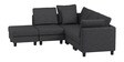 Tryano 5 Seater Interchangeable Corner Sofa in Dark Grey Colour in C Shape