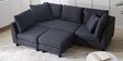 Tryano 5 Seater Interchangeable Corner Sofa in Dark Grey Colour in C Shape