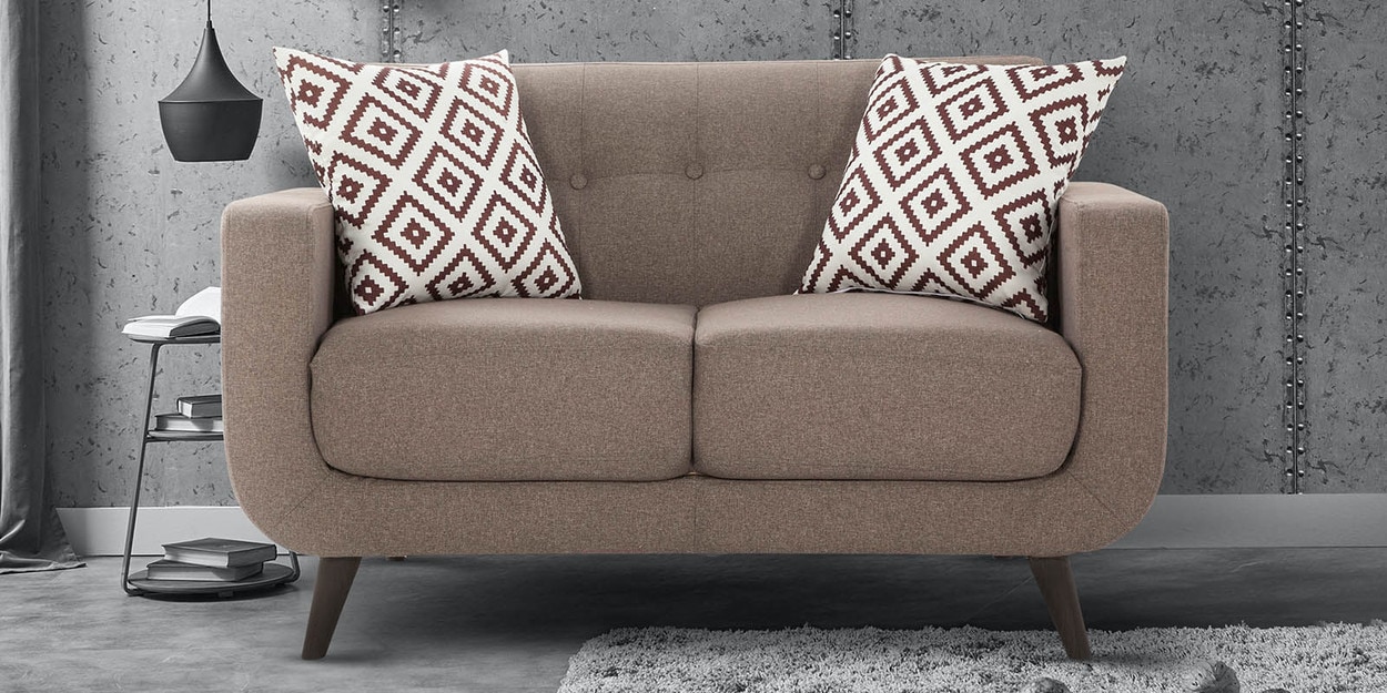 Buy Truro Fabric 2 Seater Sofa in Brown Colour at 29 OFF by Urban