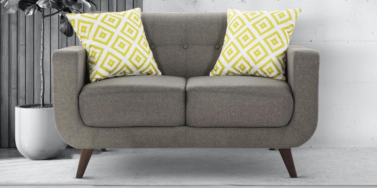 Buy Truro Fabric 2 Seater Sofa in Grey Colour at 29 OFF by Urban