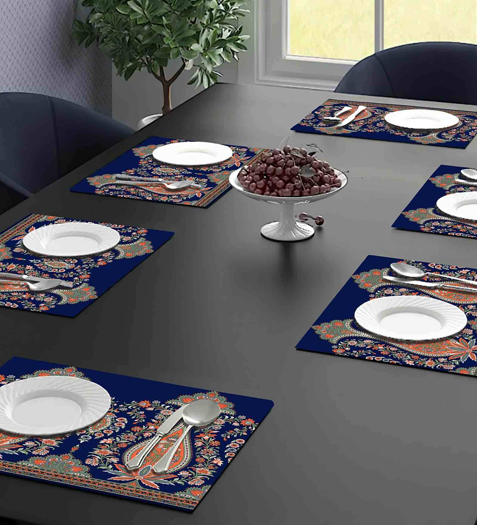Tradional (18x13) Blue Satin (Set of 6) Placemat