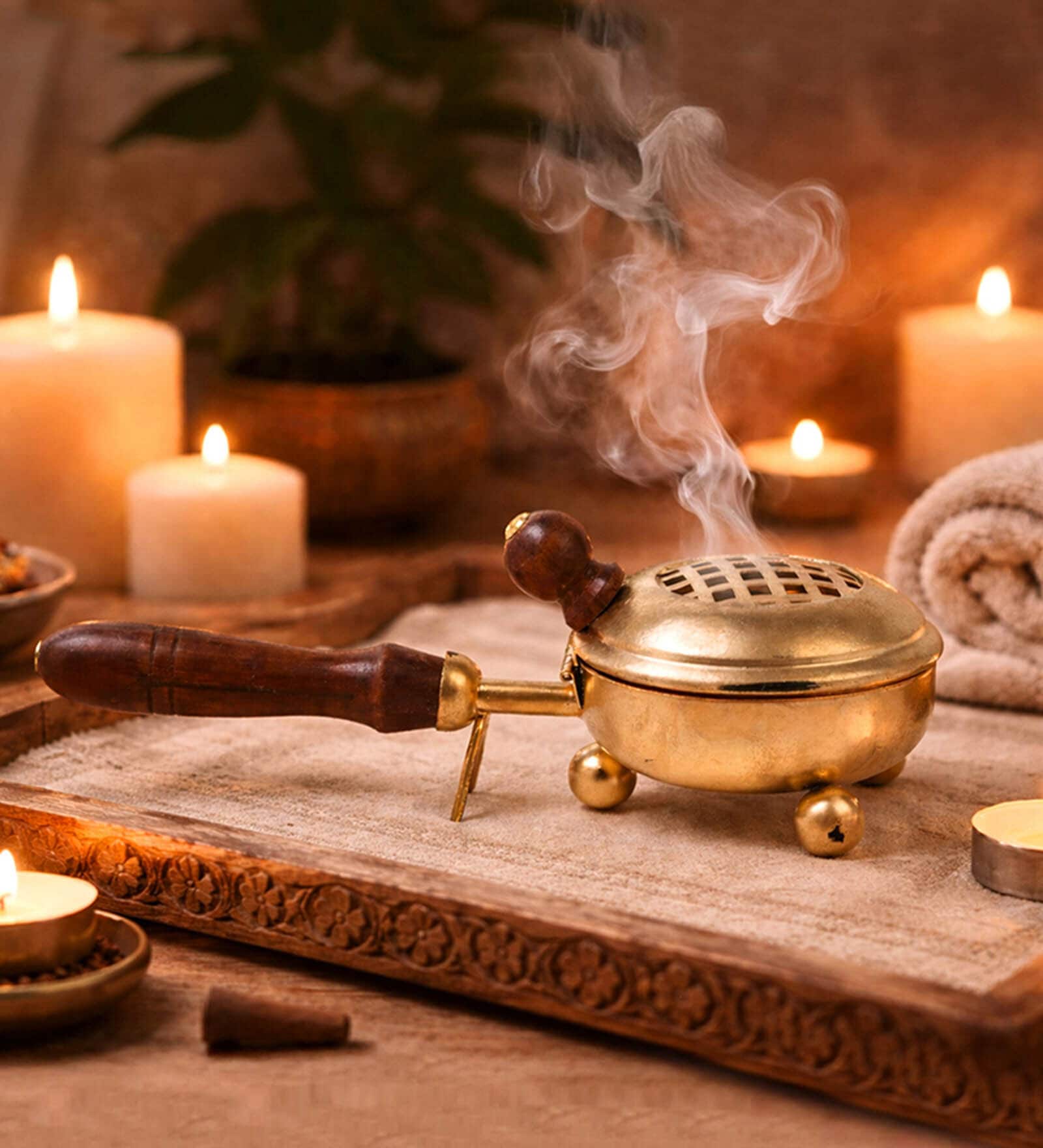 Golden Traditional Metal Dhoopdani