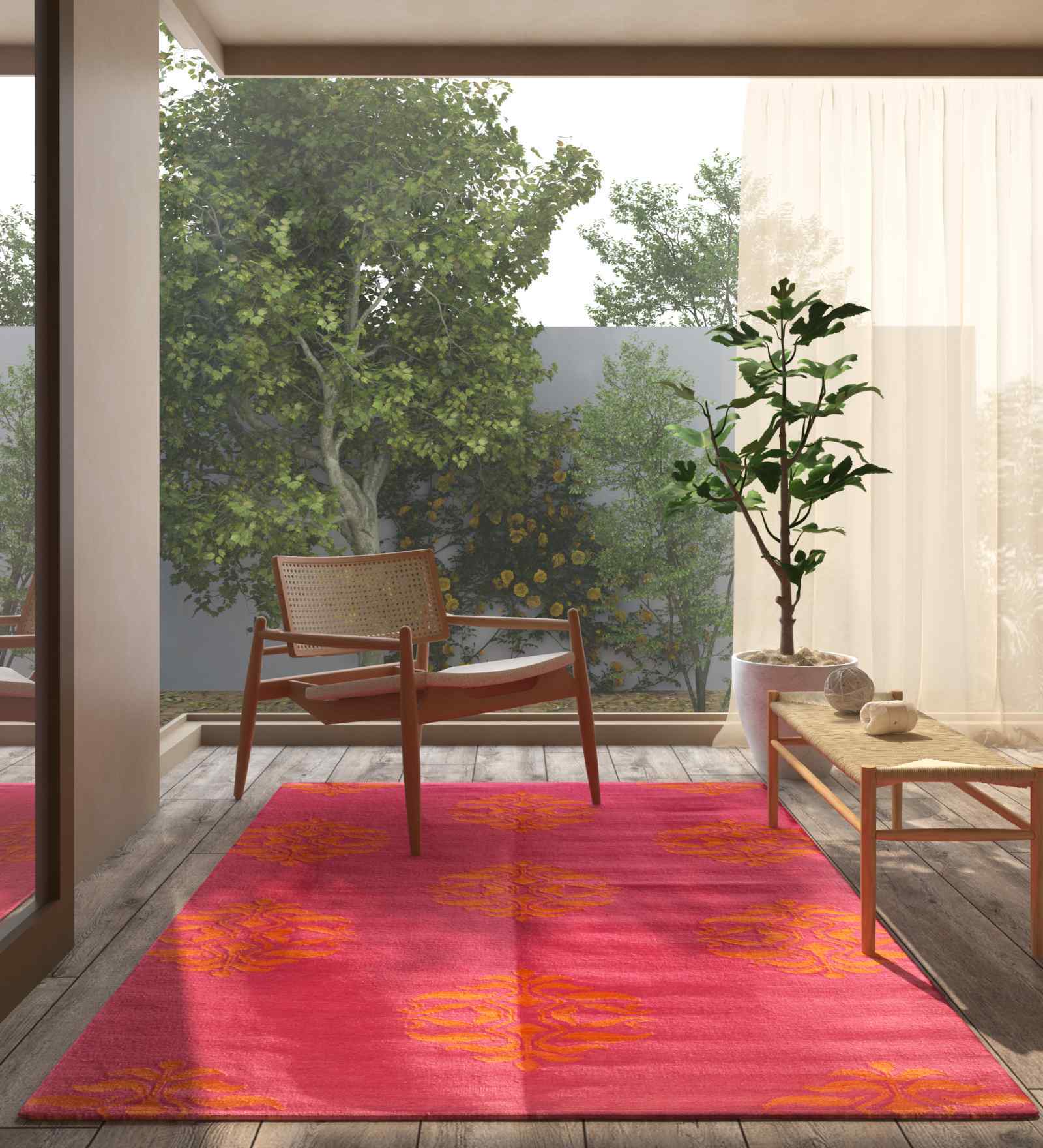 Abstract Wool Hand Woven 8 x 10 Feet Carpet