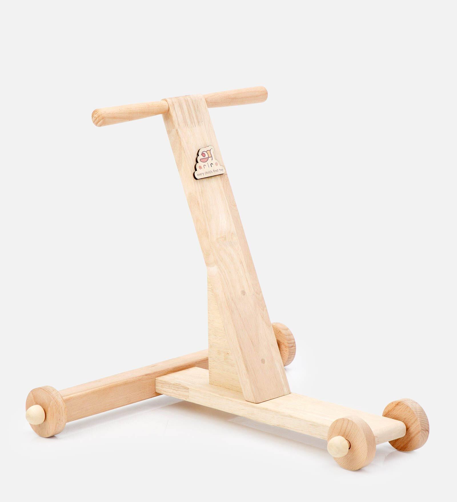 Buy Traditional Push wagon in Natural Finish by Ariro Toys Online