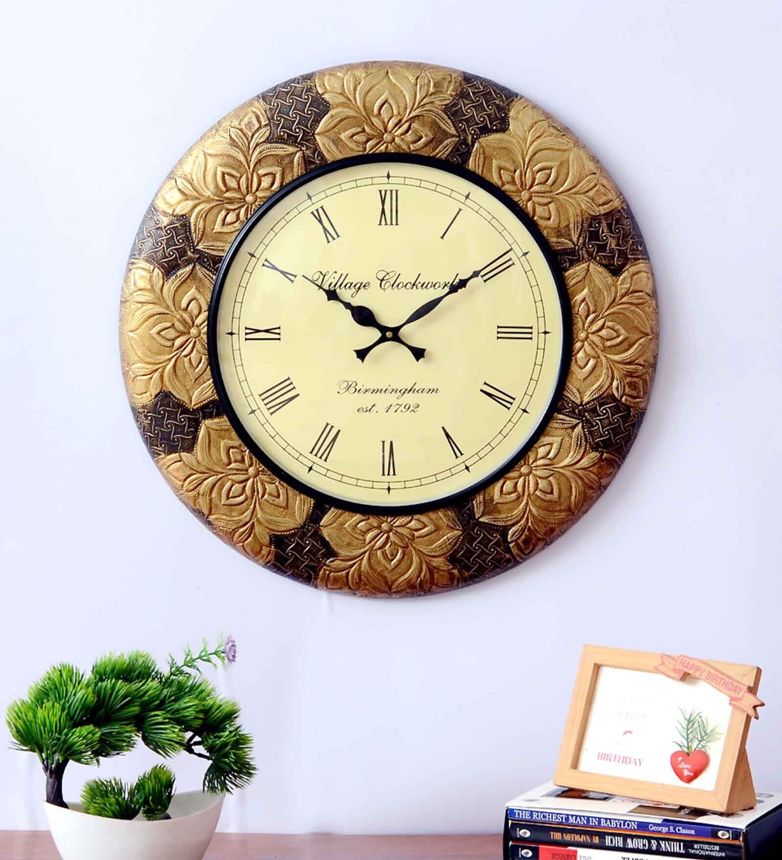 Rajasthani Tradition Wood Wall Clock