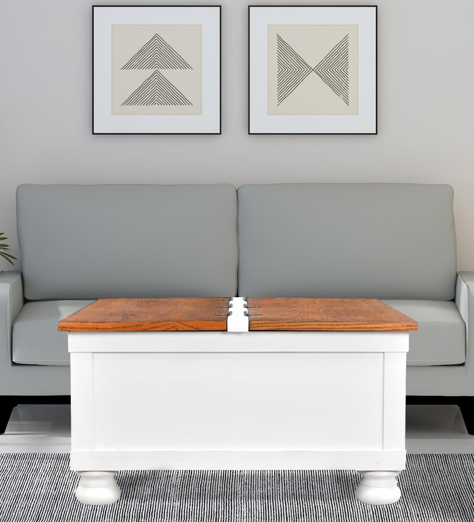 Tranquil Trunk With Box Storage in White Finish