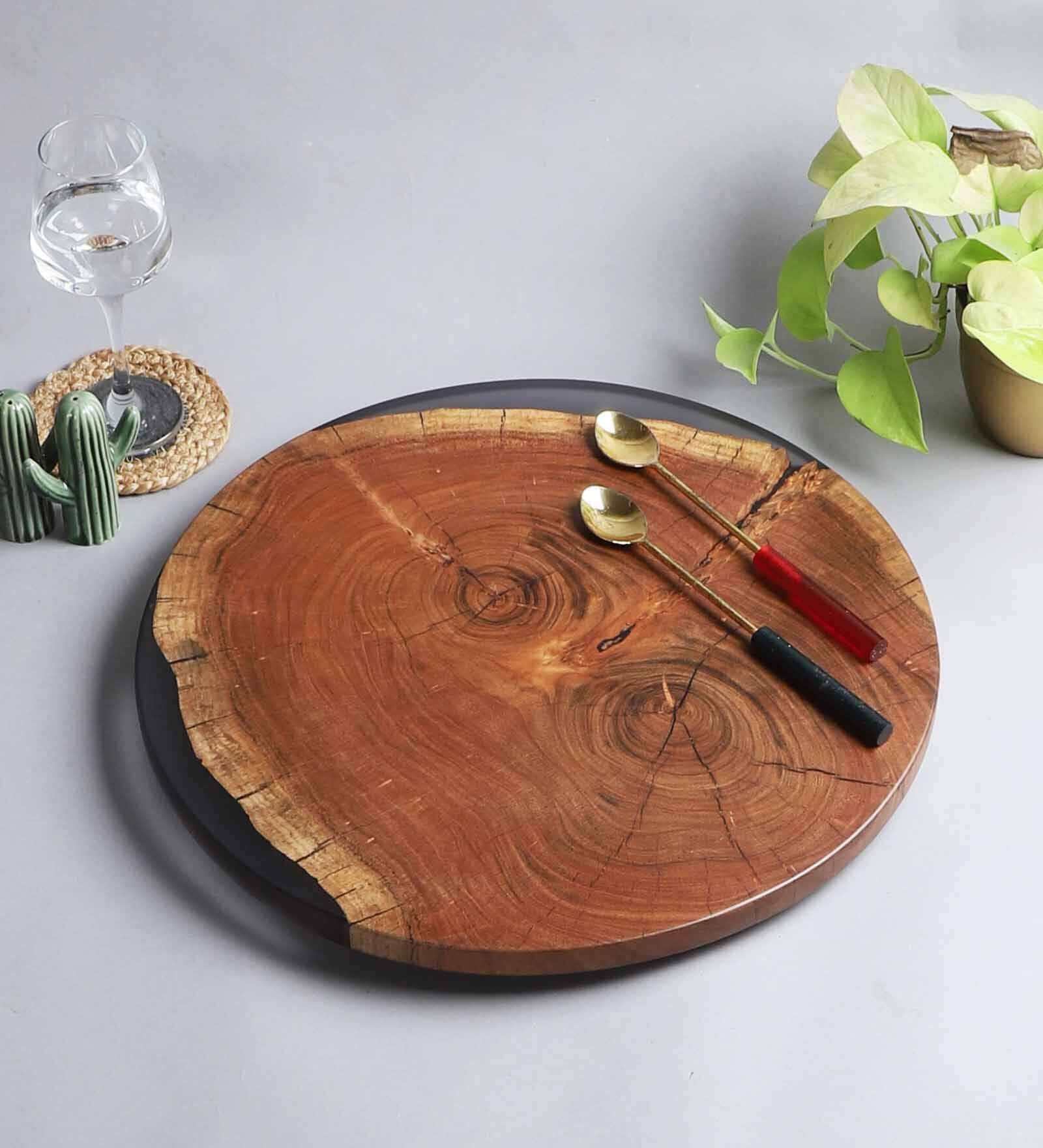 Translucent Grey Wood Handcrafted Cheese Board