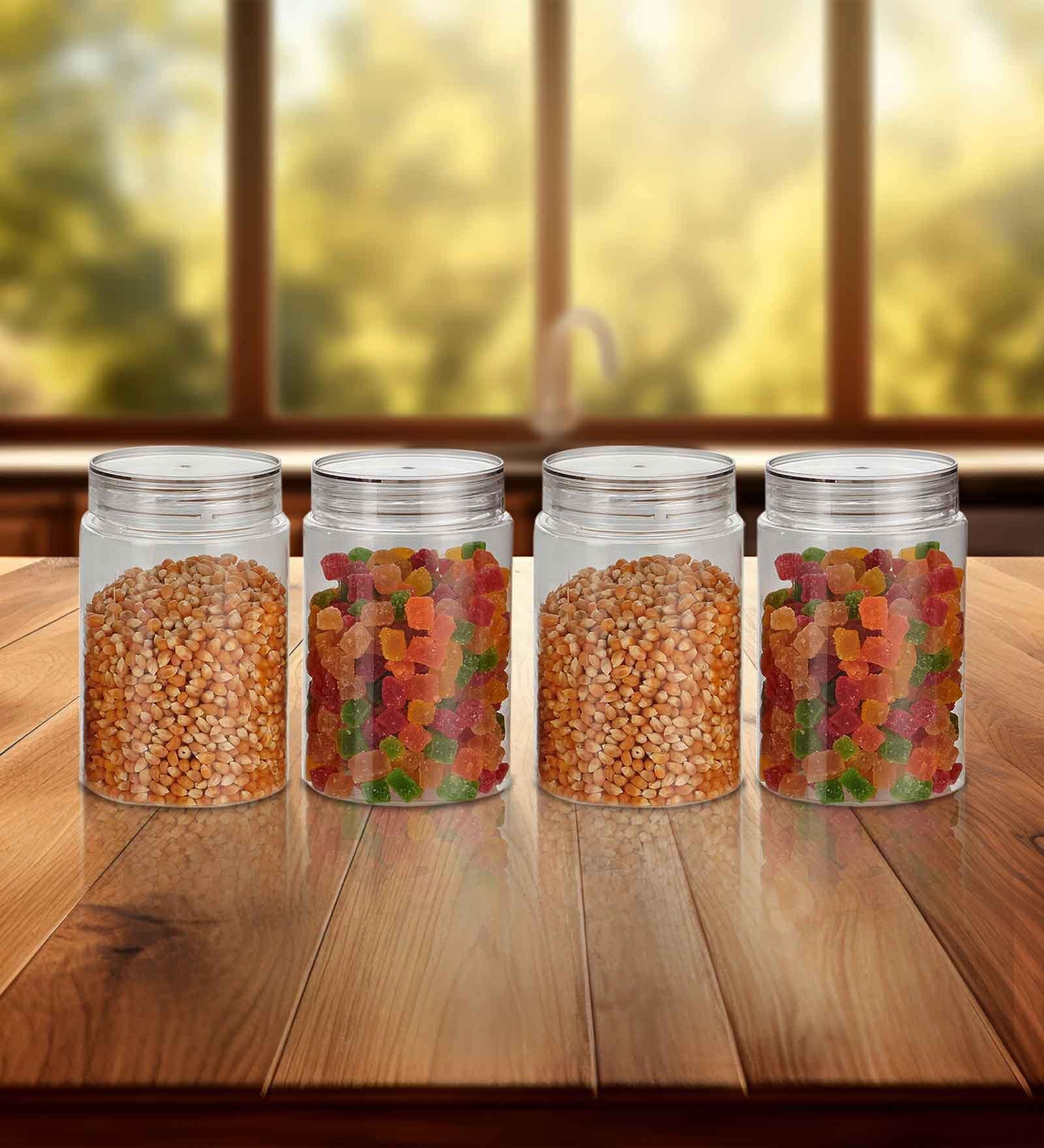 Transparent Plastic (Set of 4) Steelo Homely Containers 750ML