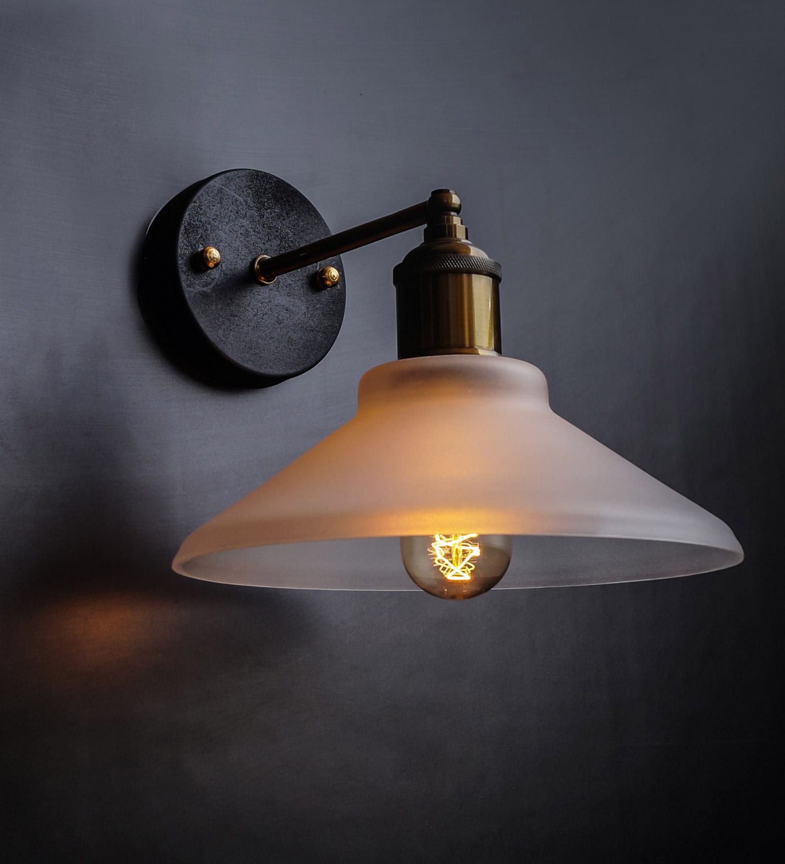 Glass Wall Light (Brass)