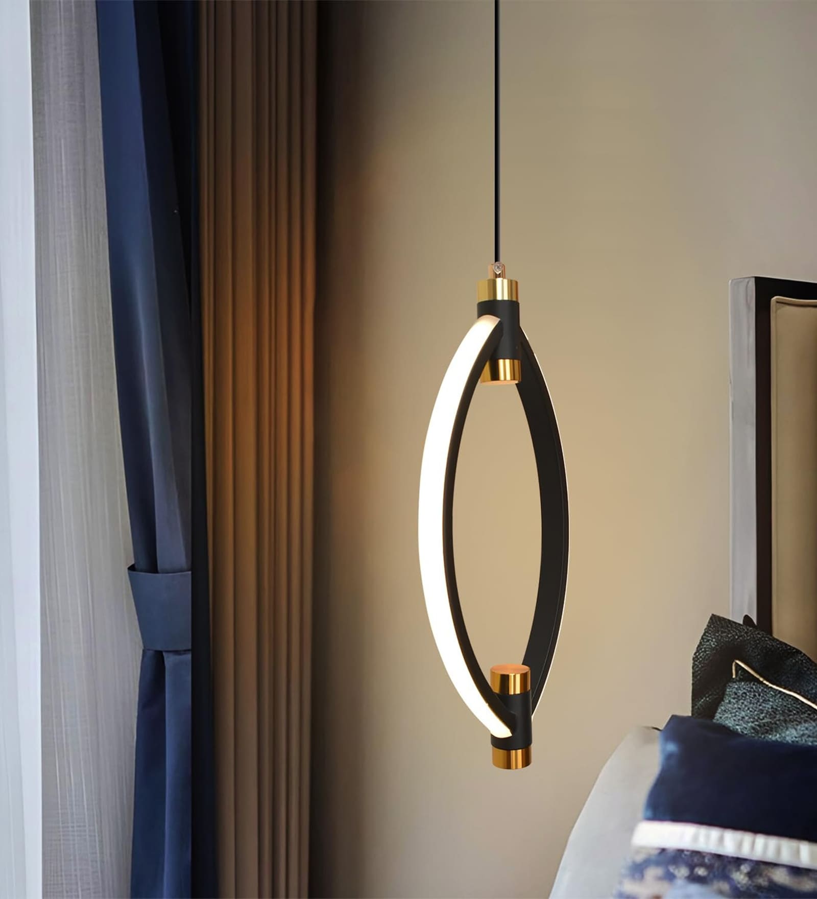 Transparent LED Pendant Light with 3 Color Modes