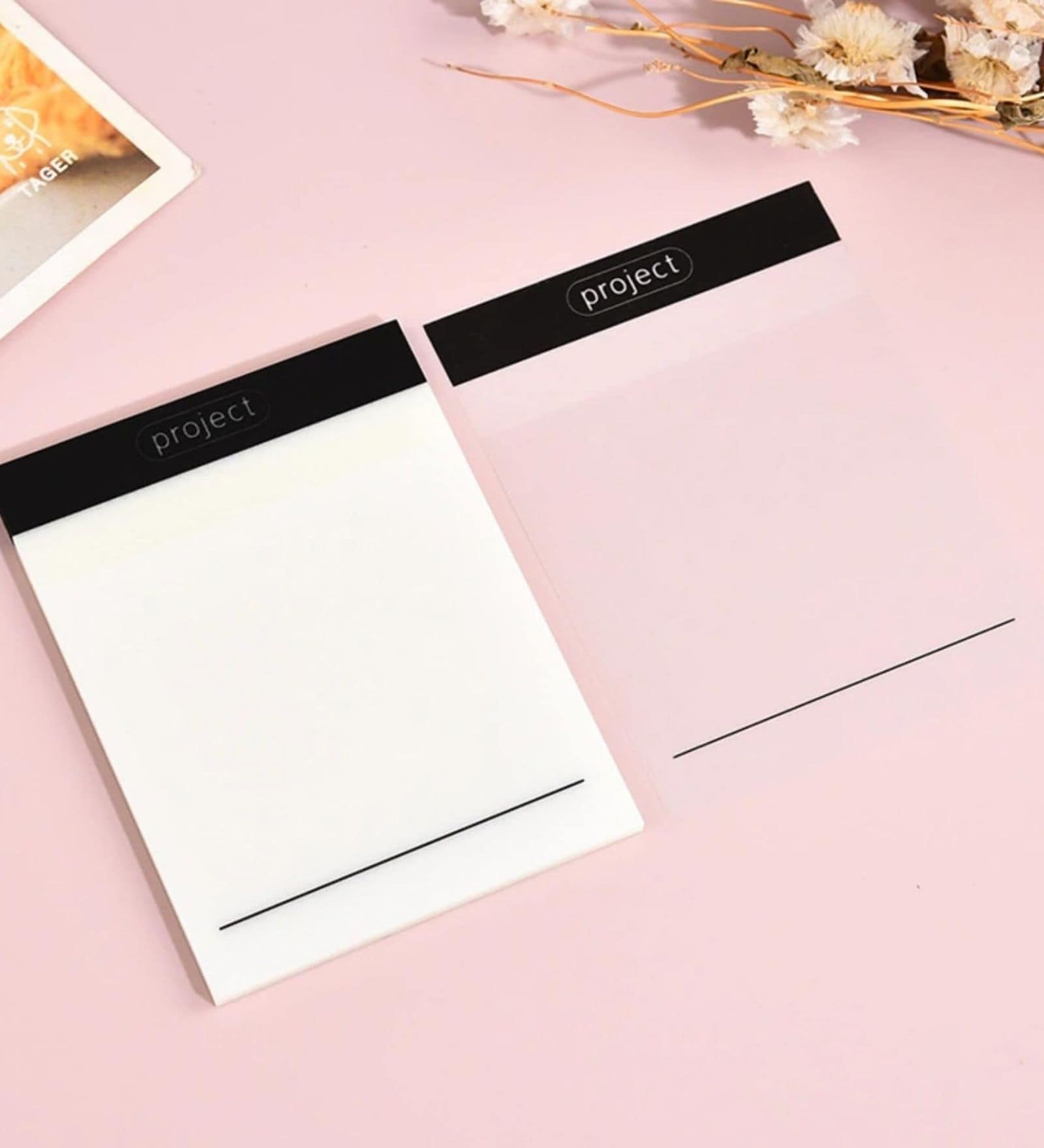 50 Sheets Assorted Transparent Waterproof Sticky Notes