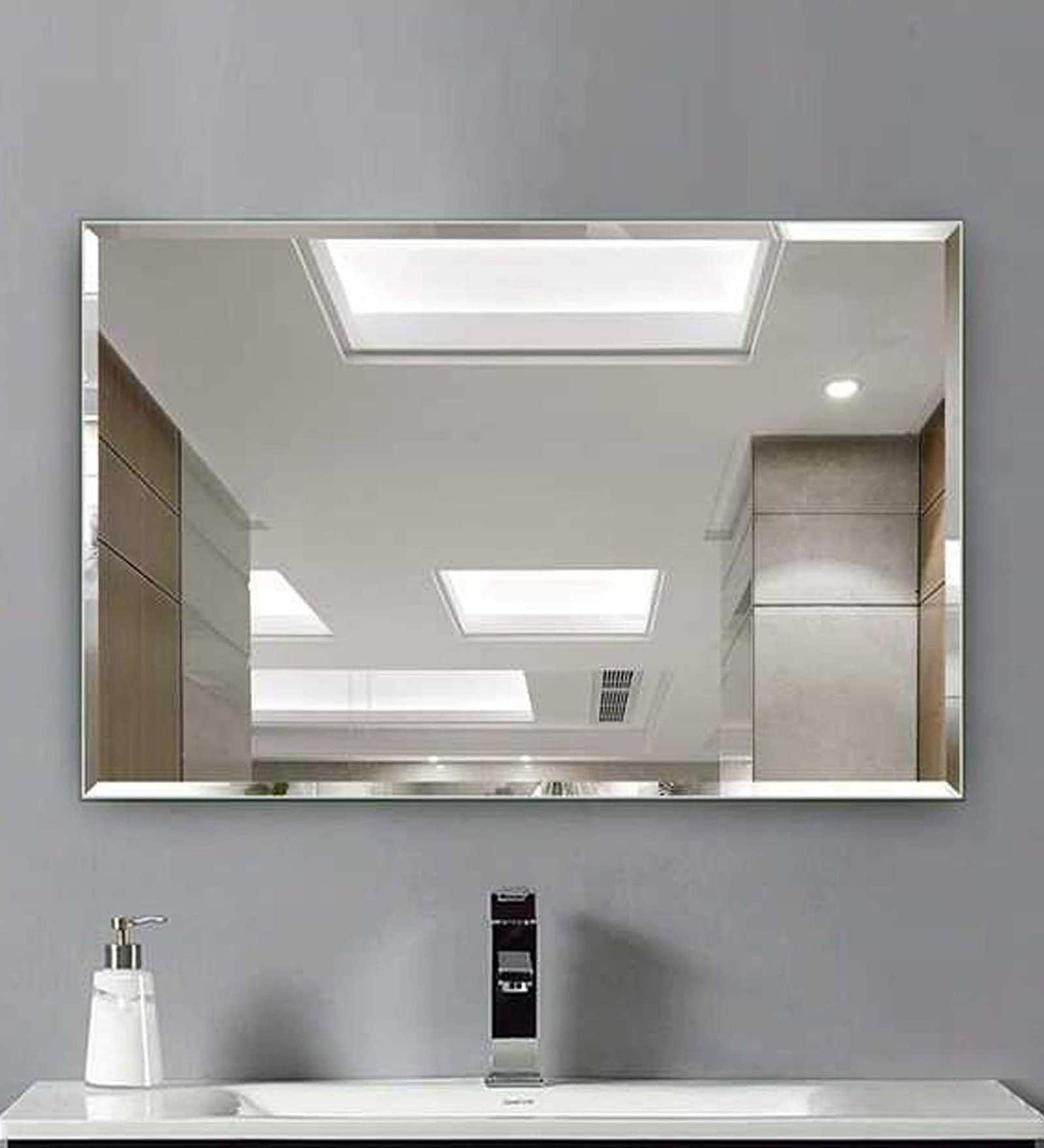 Transparent Glass Wall Mirror