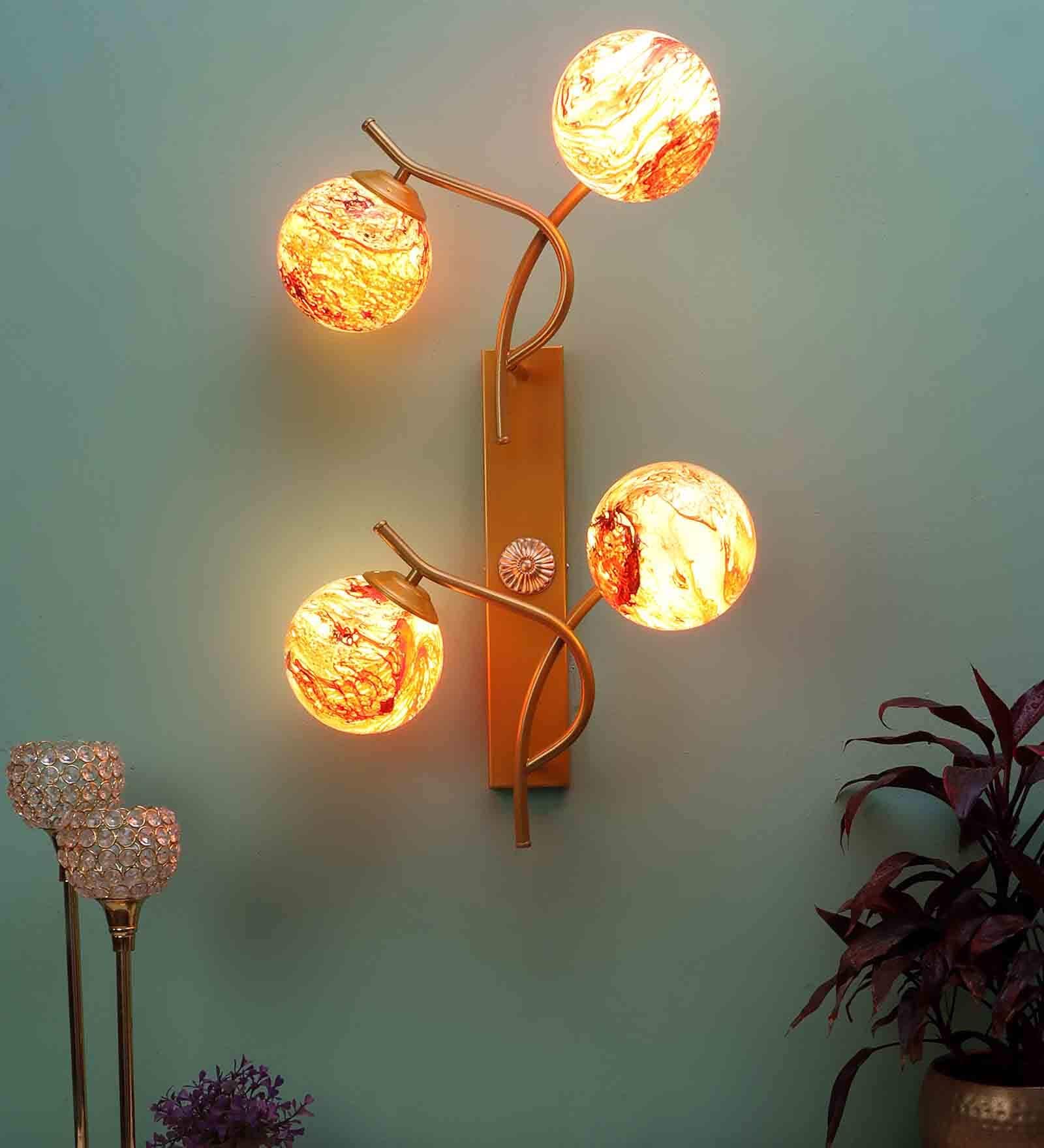 Tree Metal Novelty Wall Light (Gold)