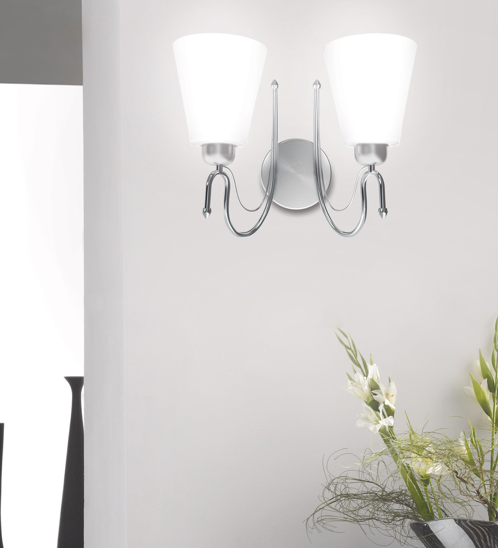 Antique Silver Metal Wall Sconces