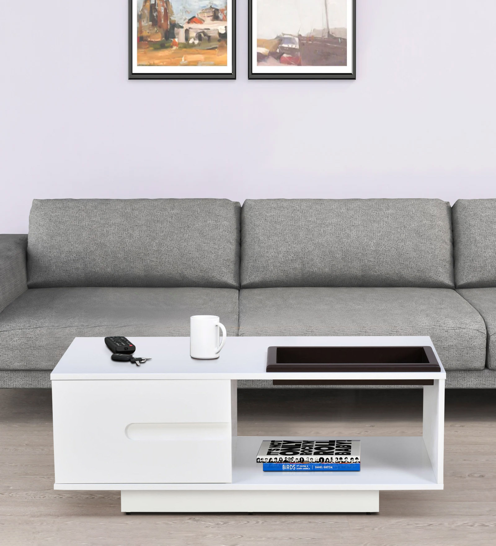 Trevi Coffee Table In White Finish