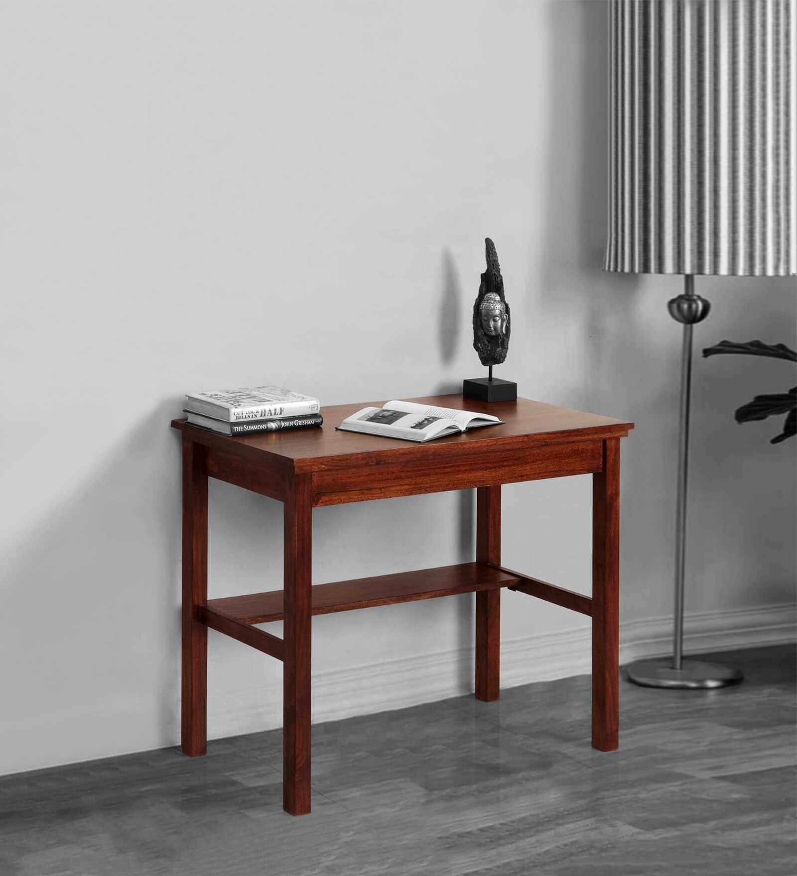 Buy Trey Solid Wood Writing Table in Walnut Finish at 70 OFF by Evok