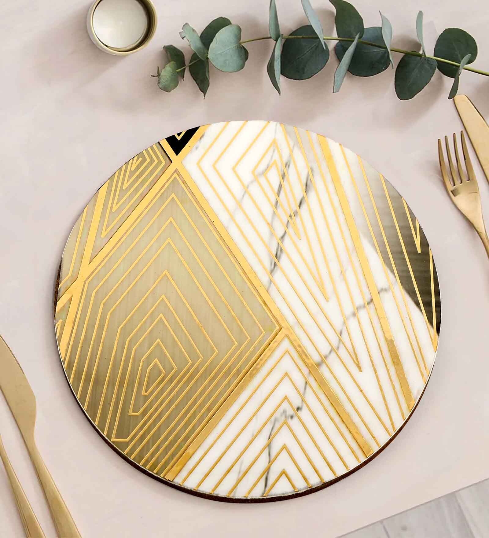 Triangle  Multicolor (12 X 12) MDF Wood 1Pc Trivets