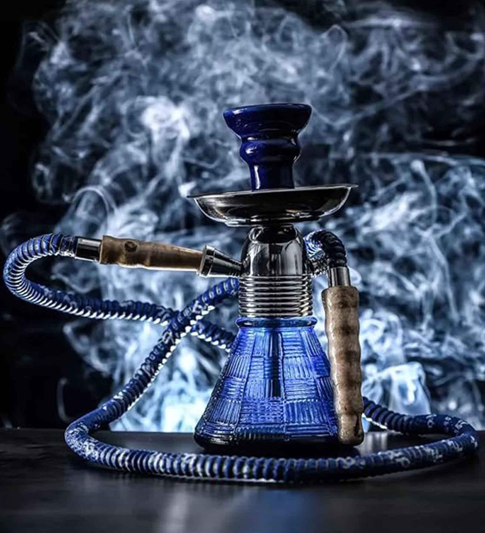 Triangle Hookah with GlassPot Set (Blue)