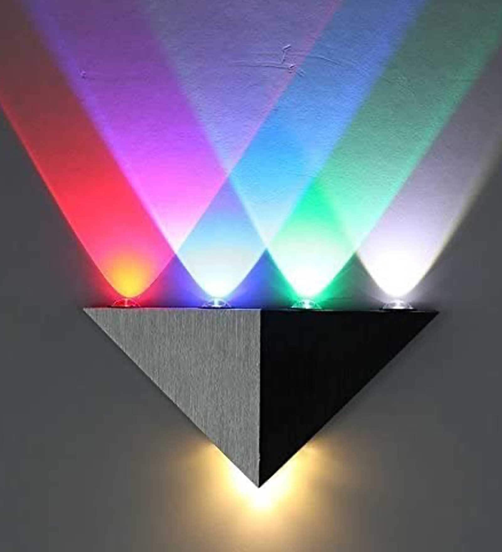 Triangle Up Down 5 Watt Black Colour Metal & Glass LED Outdoor Wall Light