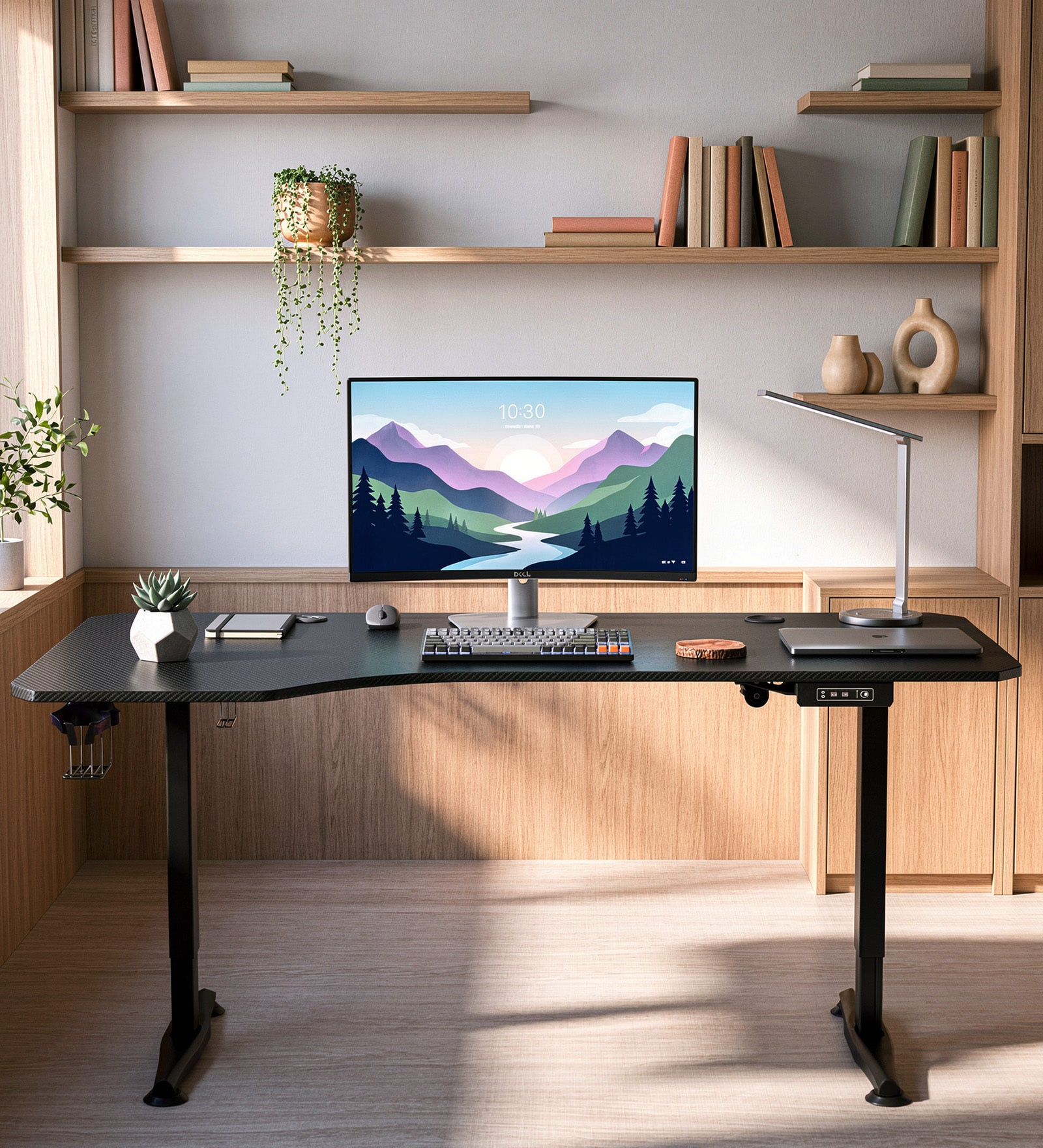Trigger 2.0 Height Adjustable Standing Desk In Black Color
