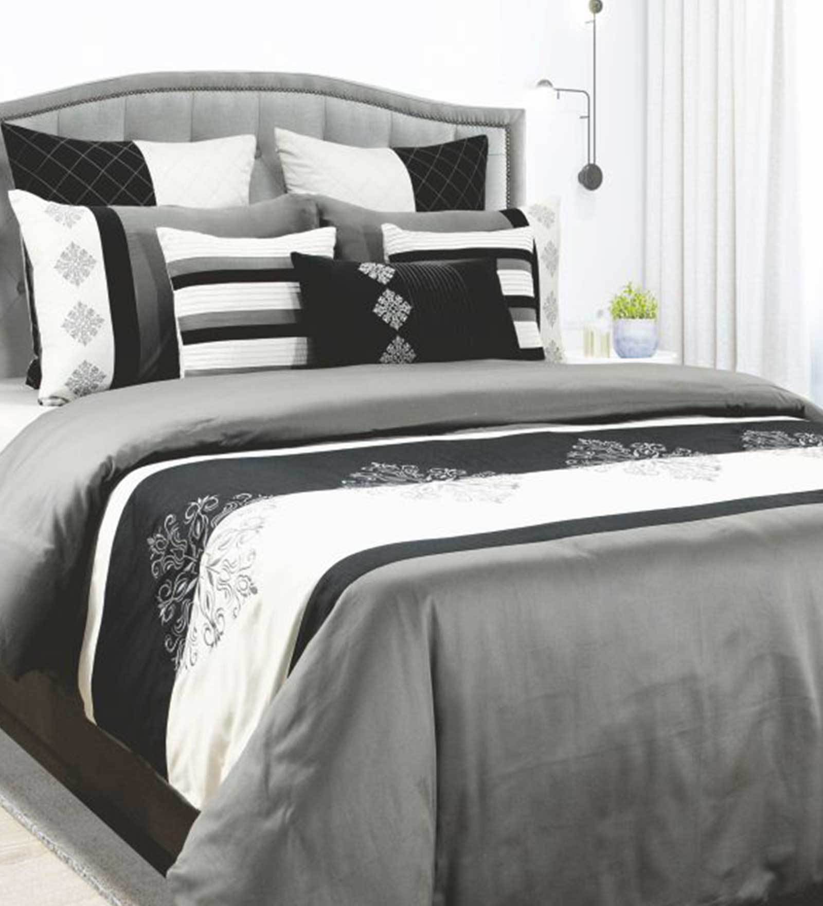 Trinity Traditional Pattern 100% Cotton 9 Pieces Double Size Bedding Set