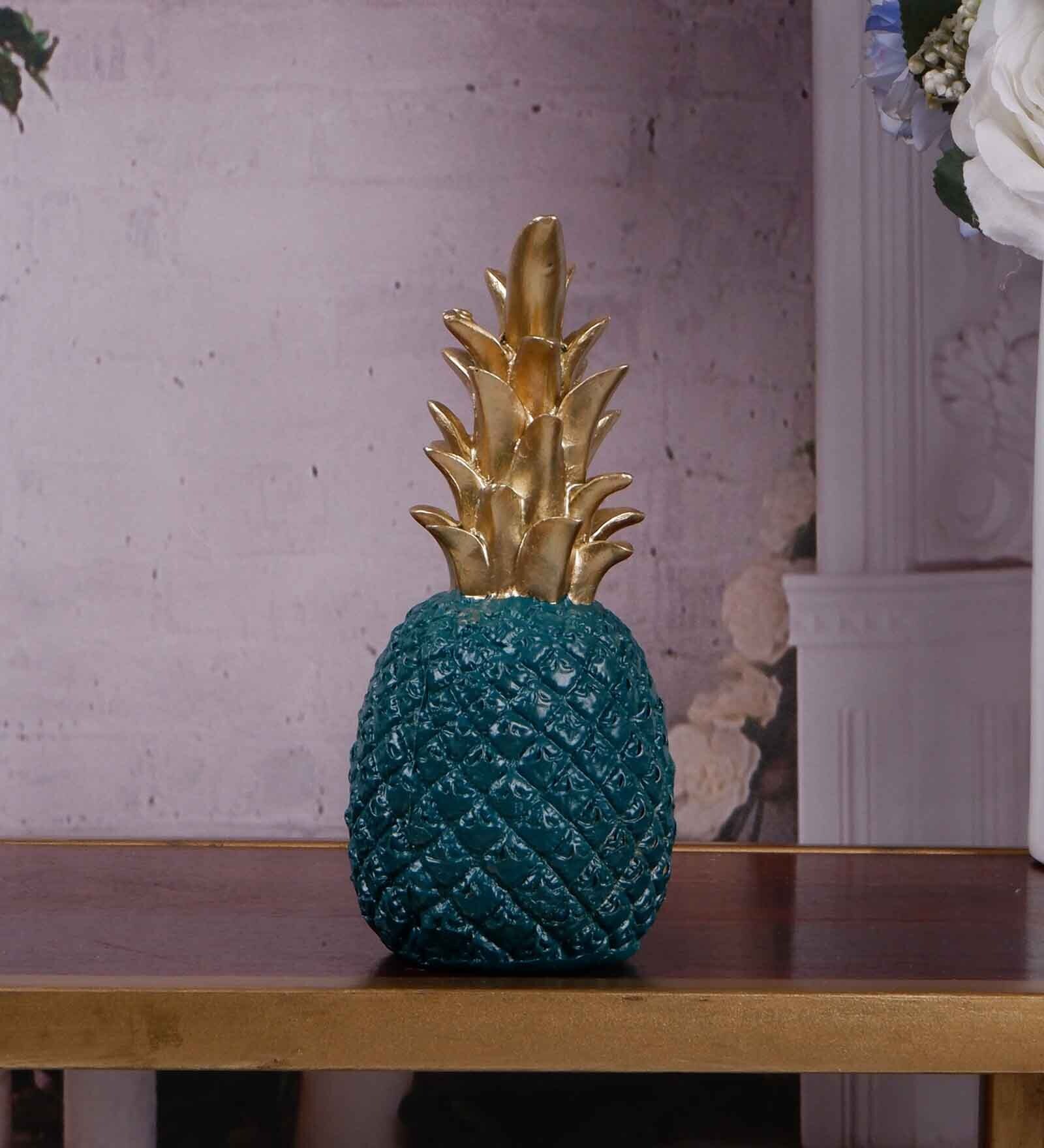 Tropical Pineapple Green Polyresin Showpiece