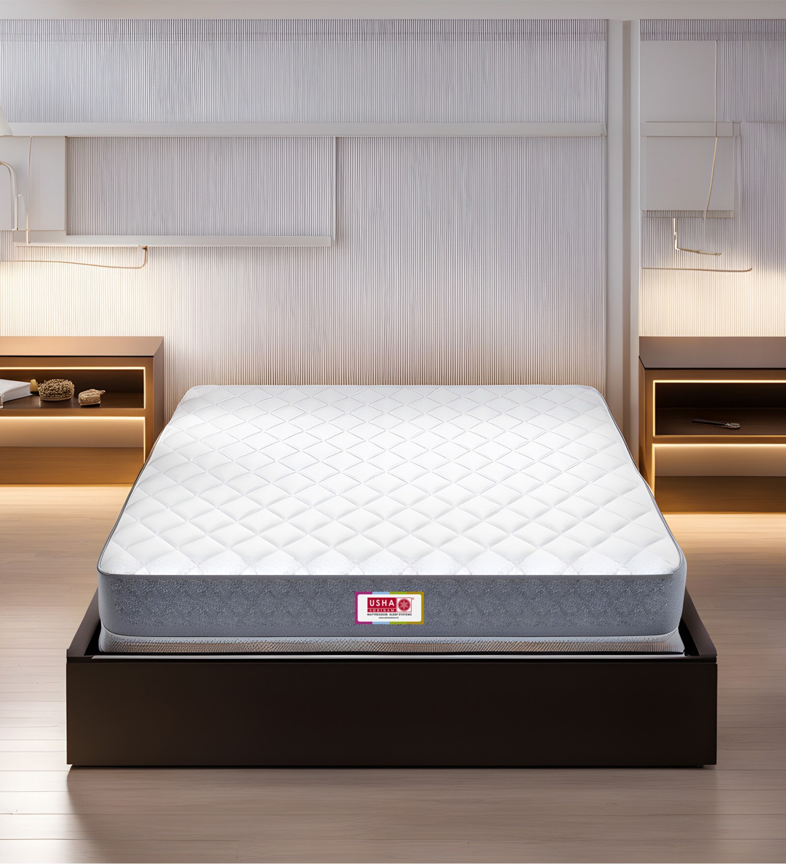 Tru Spring with NPSS Tech. HR Foam 6 Inches Queen Size Mattress in Grey Colour