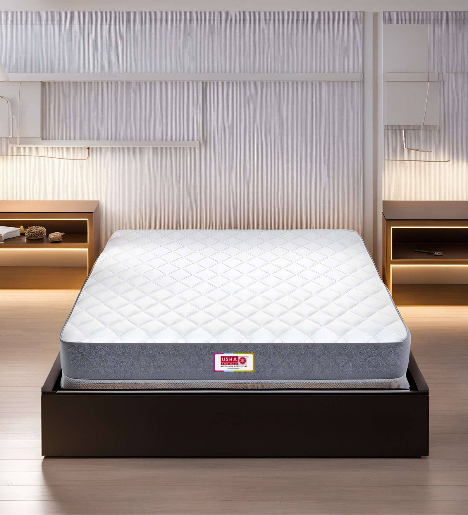 Tru Spring with NPSS Tech Maroon 8 Inch Bonnell Spring & HR Foam Queen Size Mattress