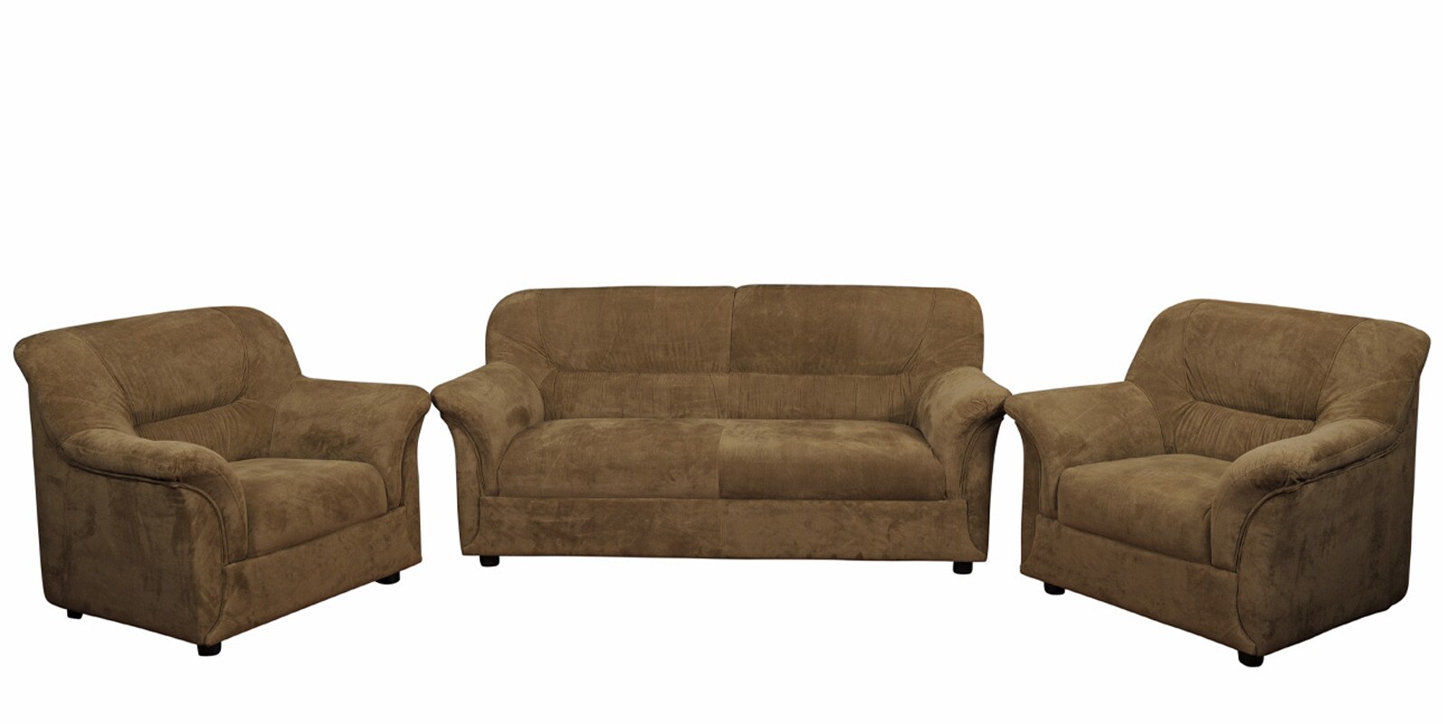Buy Trinkle Sofa Set with Brown Upholstery by Zuari Online Sofa Sets