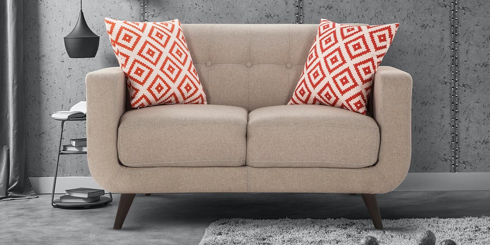 Buy Truro Fabric 2 Seater Sofa in Beige Colour at 30 OFF by Urban