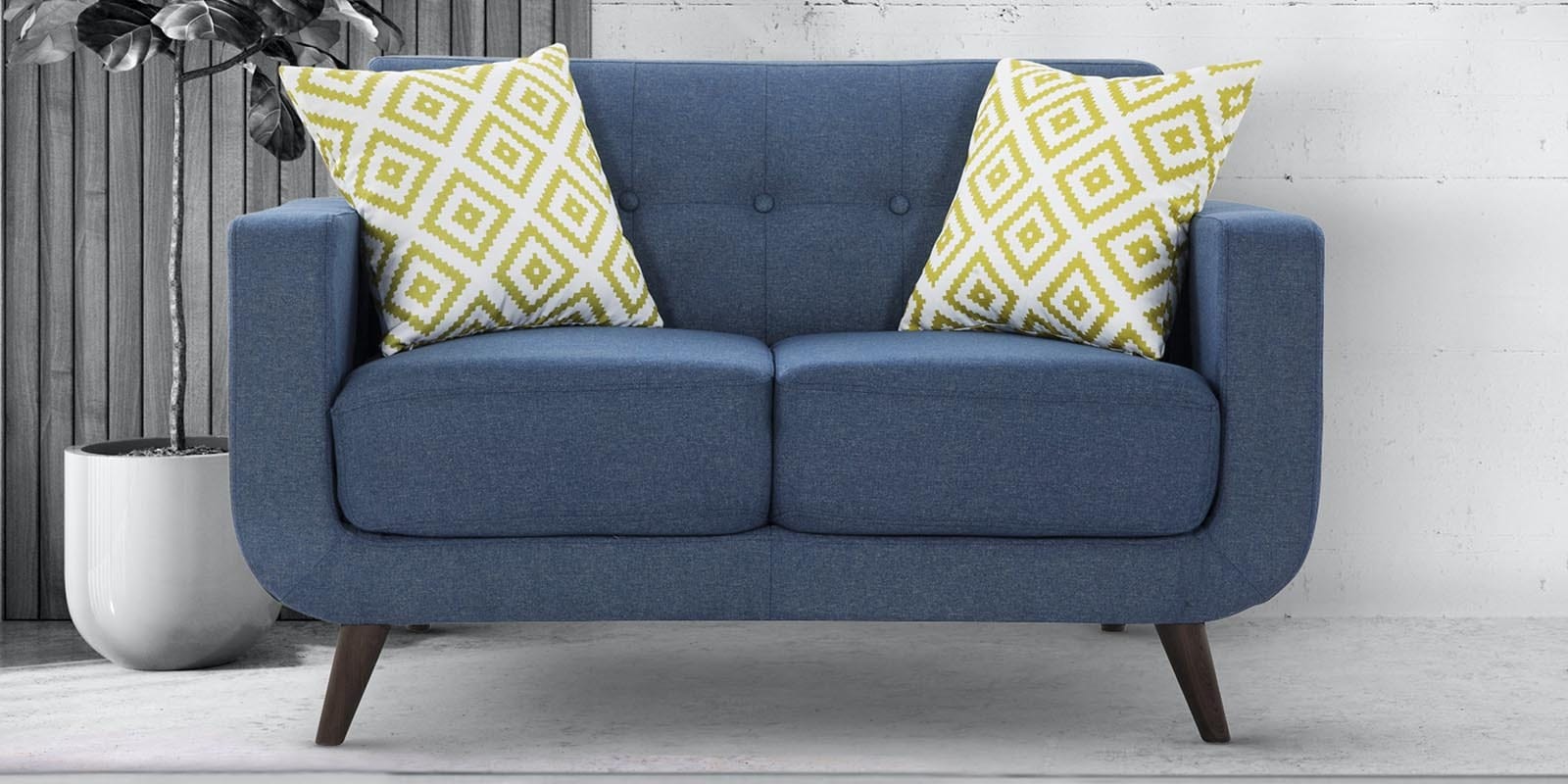 Buy Truro 2 Seater Sofa in Blue Colour at 29 OFF by Urban Living