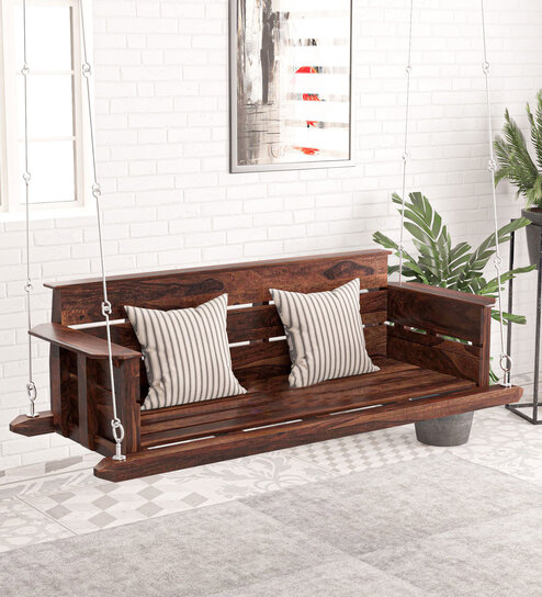 Traditional Solid Wood Swings in Walnut Finish