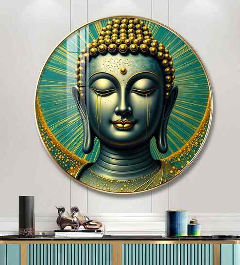 Tranquil Buddha Acrylic Round Wall Art