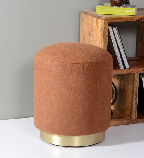 Tranquil Seating Stool In Burnt Sienna Colour By The Accent Company