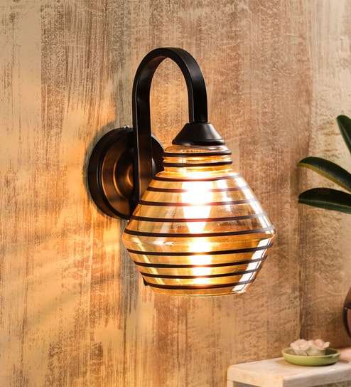 Intricately Black Metal Wall Sconces