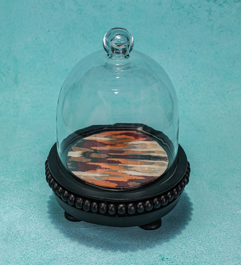 Transparent Mango Wood Cloche