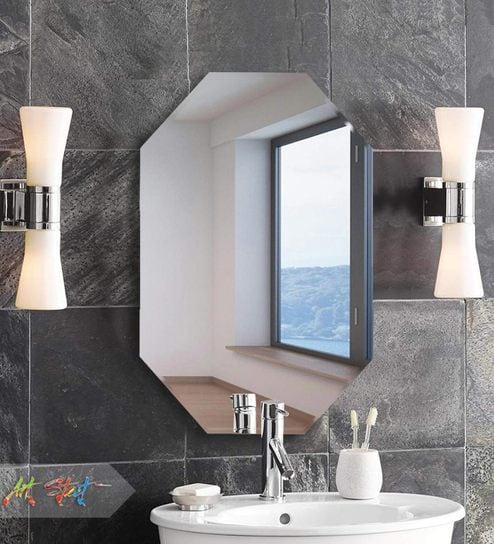 Transparent Glass Liable Wall Mirror