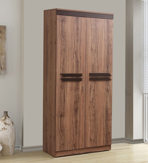 Travis Two Door Wardrobe In Natural Finish By Peachtree