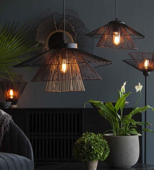 Trento Black Iron Hanging Light
