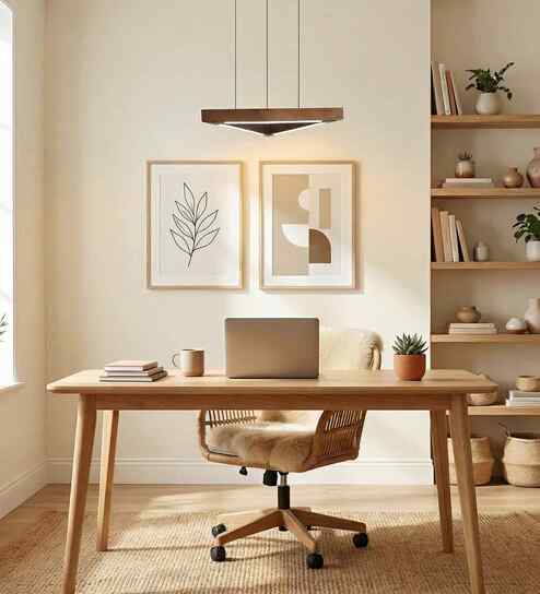Trine Brown Solid Wood LED Hanging Light