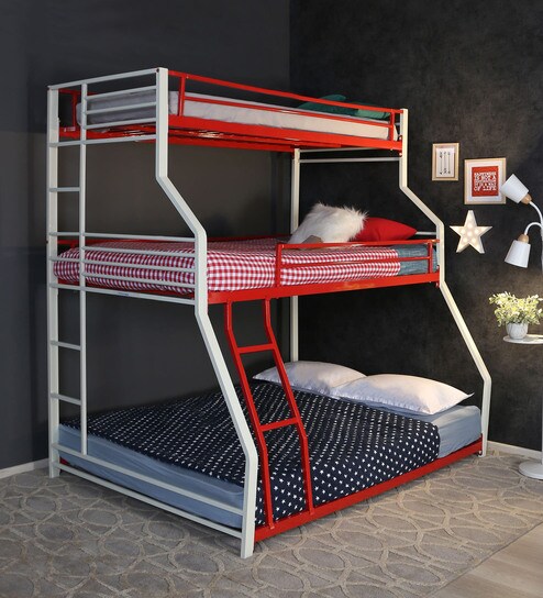 Abigail Triple Metal Bunk Bed By Furnline