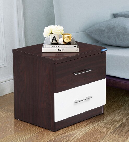 Buy Tristar Side Table In Brown White Colour By Nilkamal Online Bedside Chests Tables Furniture Pepperfry Product