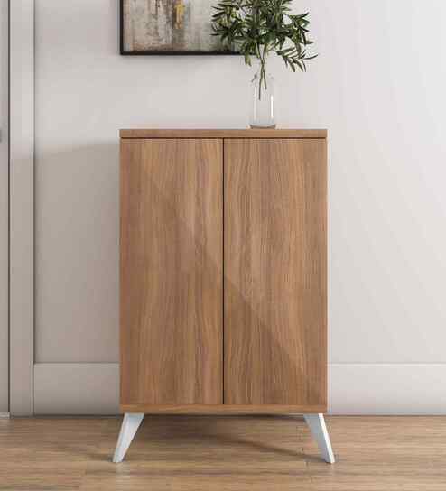 Trixie 2 Door Shoe Cabinet In Oak Finish
