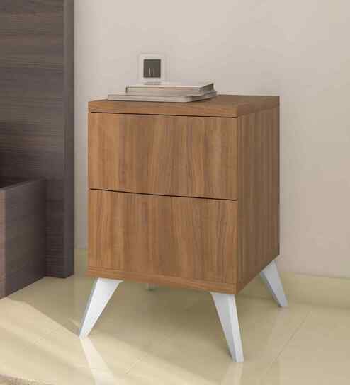 Trixie Oak Bedside Table In Oak Finish