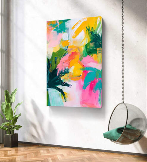 tropical pop 20inx16in Gallery Wrap Canvas Painting