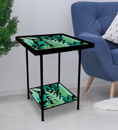 Buy Tropical Trending Vibes Designer Metal End Table By Nutcase