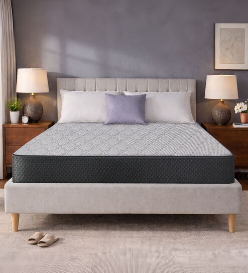 Truben Pinhole Latex Foam 10 Inches King Size Mattress in Grey Colour