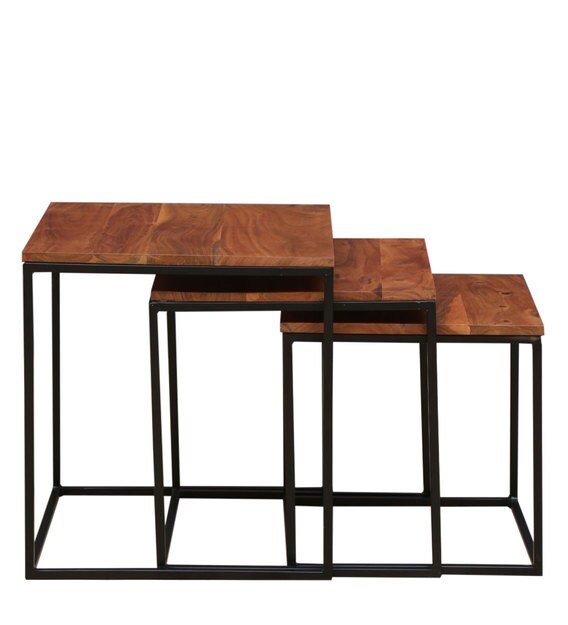 Buy Triana Nest of Tables with Metallic Base Bohemiana By Pepperfry