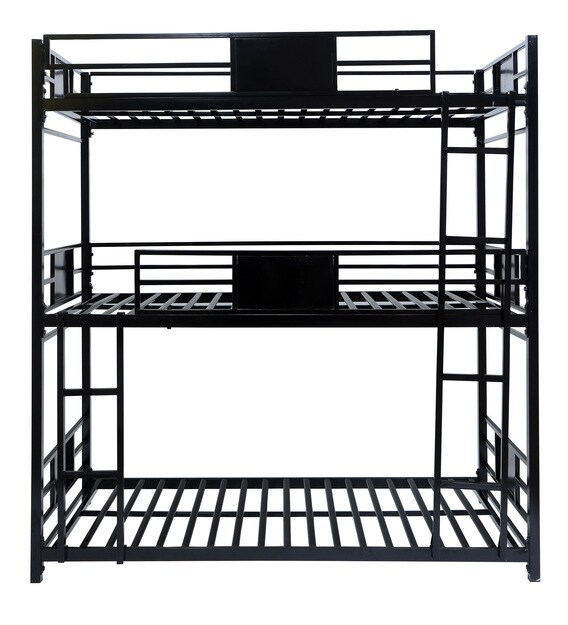 Buy Olivia Triple Metal Bunk Bed by SteelFurn Online Standard Bunk