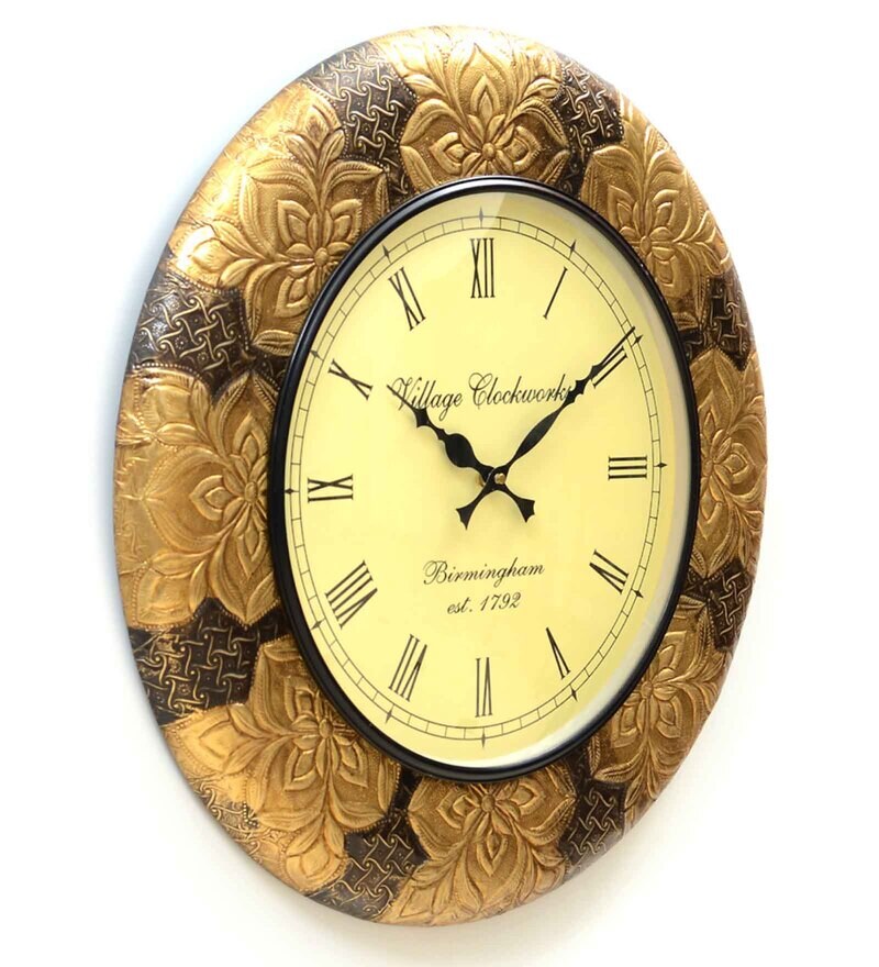 Buy Traditional Wood Wall Clock by Craft Tree Online Traditional Wall